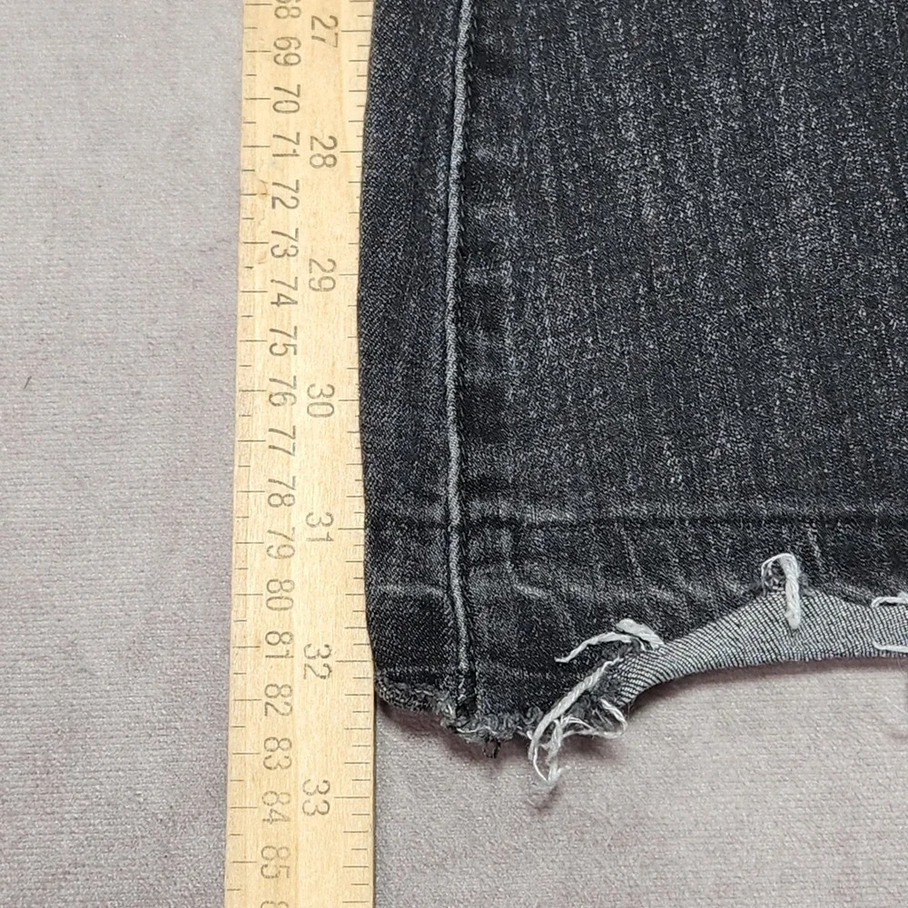 Free People We The Free Just Float On Flare Jeans Black High Rise Button Fly 32